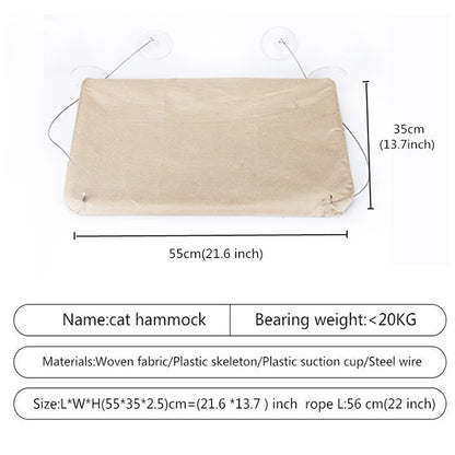 Hanging Cat Bed Pet Cat Hammock Aerial Cats Bed House Kitten Climbing Frame Sunny Window Seat Nest Bearing 20Kg Pet Winter