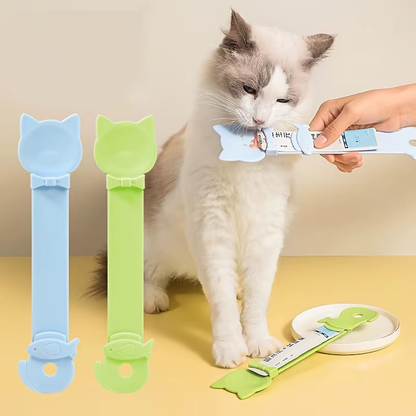 Cat Lickable Food Feeder Spoon – Long-Handle Wet Food Dispenser