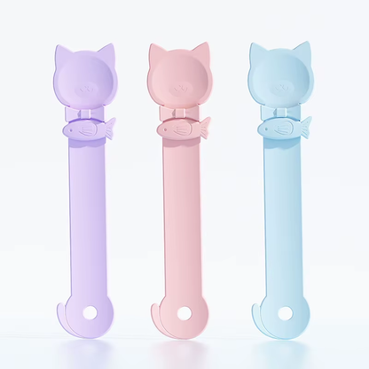 Cat Lickable Food Feeder Spoon – Long-Handle Wet Food Dispenser