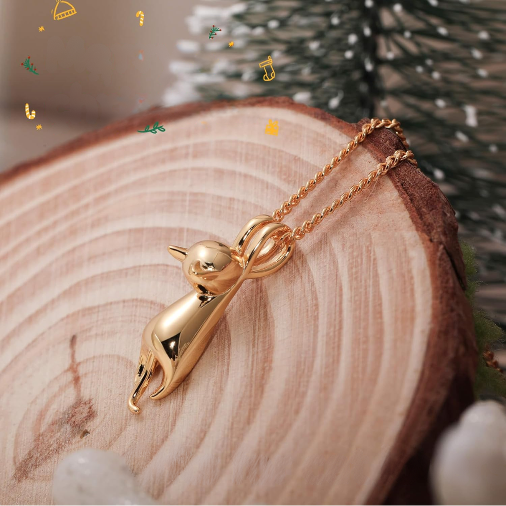 Trendy Cat Charm Necklace
