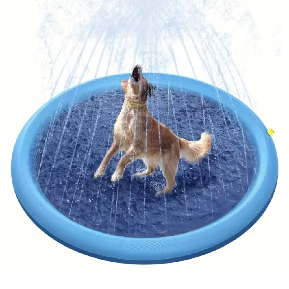 Portable Dog Pool with Built-In Sprinkler – Keep Your Pup Cool Outdoors