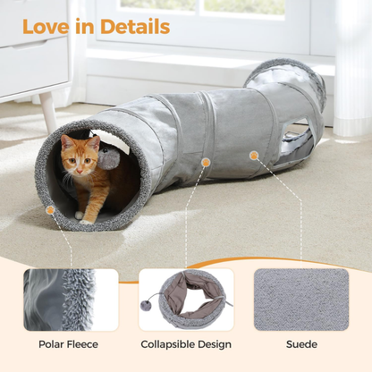 Cat Scratching Post & Tunnel – Fun Activity Center for Indoor Cats