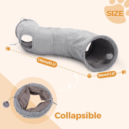 Cat Scratching Post & Tunnel – Fun Activity Center for Indoor Cats