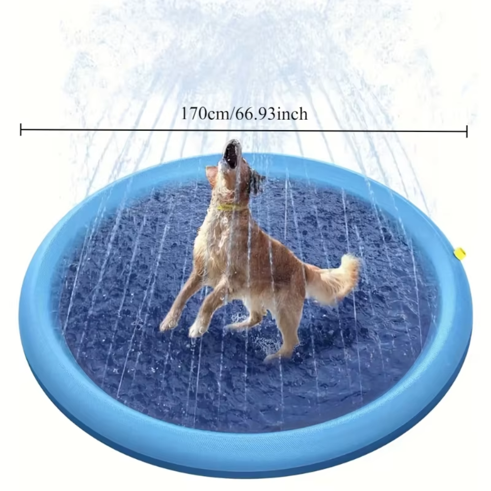 Portable Dog Pool with Built-In Sprinkler – Keep Your Pup Cool Outdoors