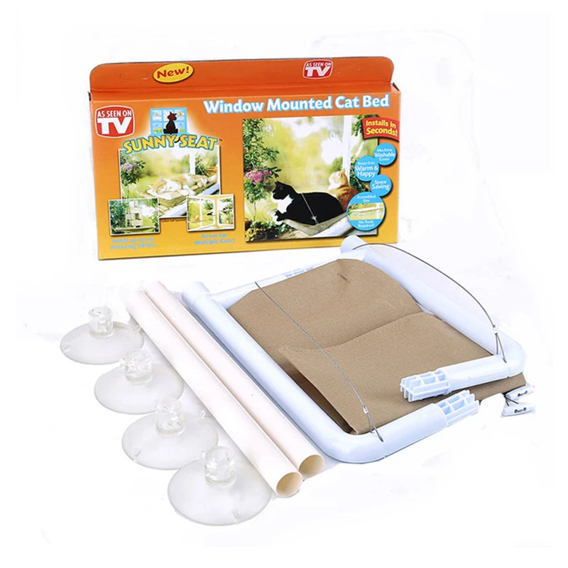 Hanging Cat Bed Pet Cat Hammock Aerial Cats Bed House Kitten Climbing Frame Sunny Window Seat Nest Bearing 20Kg Pet Winter