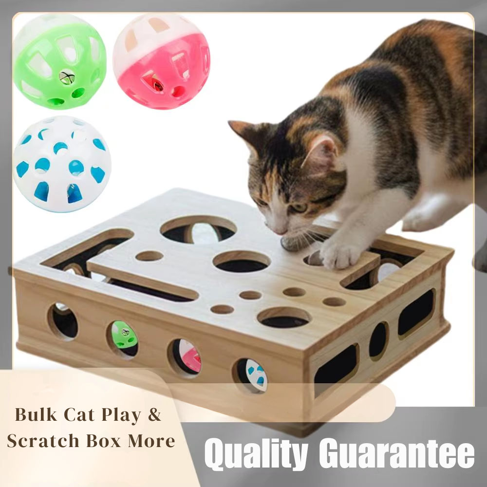 Cat Play & Scratch Box – Fun Nail File Toy for Indoor Cats