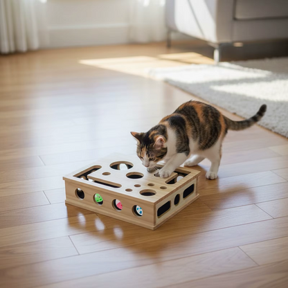 Cat Play & Scratch Box – Fun Nail File Toy for Indoor Cats