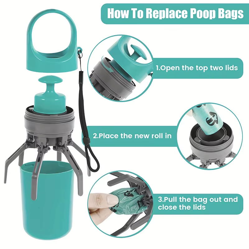 Portable No-Touch Dog Pooper Scooper