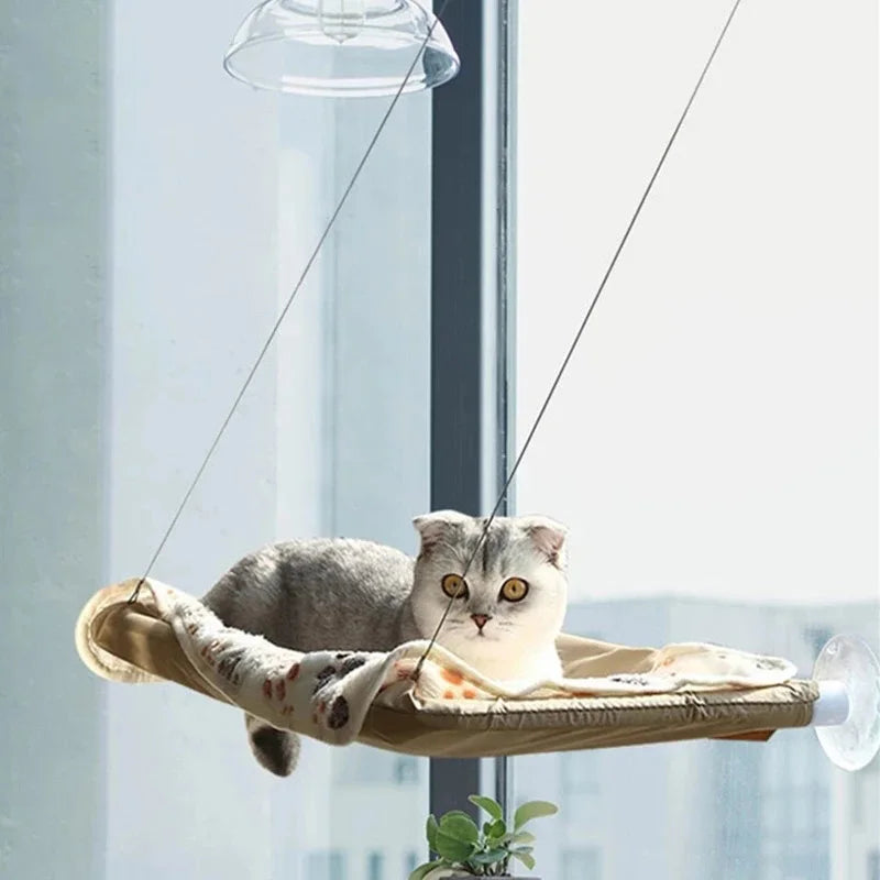 Hanging Cat Bed Pet Cat Hammock Aerial Cats Bed House Kitten Climbing Frame Sunny Window Seat Nest Bearing 20Kg Pet Winter