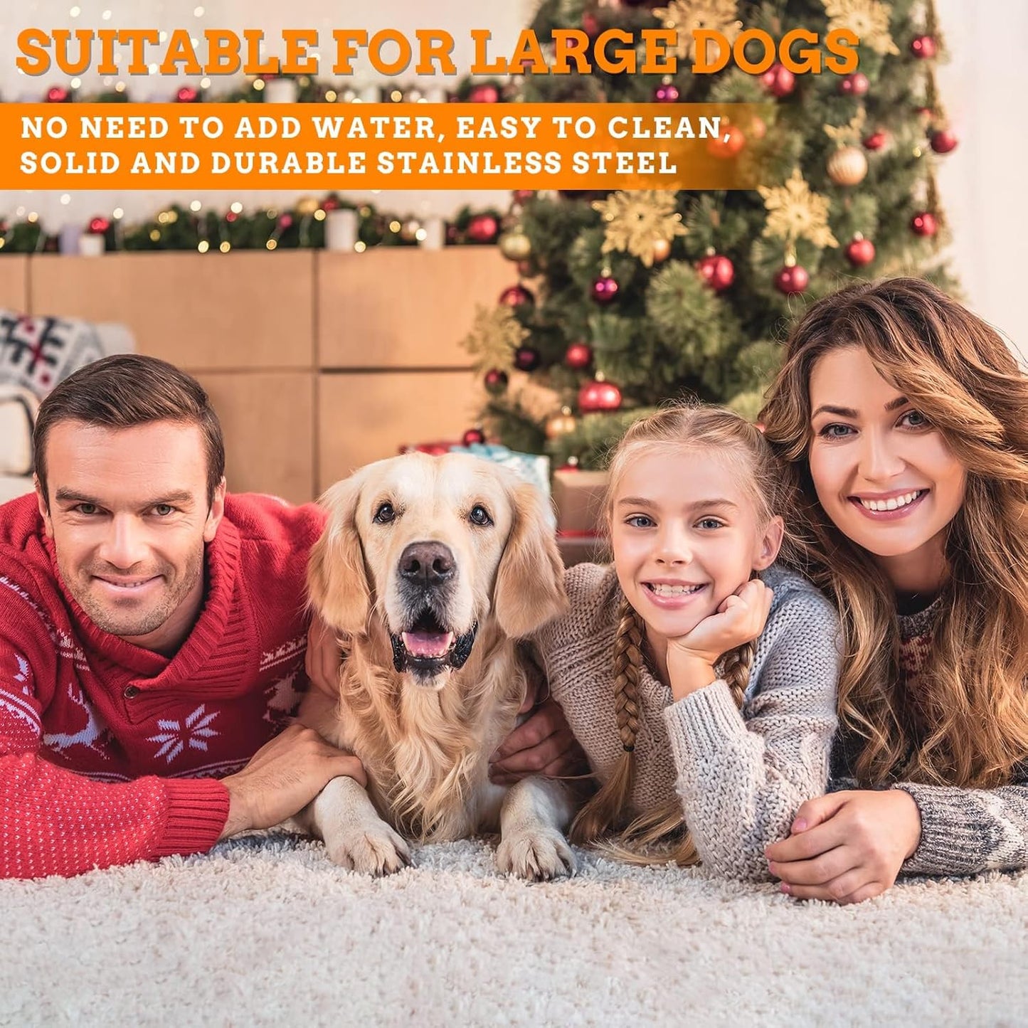 Stainless Steel Large Dog Food Bowl, 176 Oz (24Cup) Large Capacity Dog Water Bowl, Heavy Duty BPA Free for Extra Large Dogs (2 Pcs)