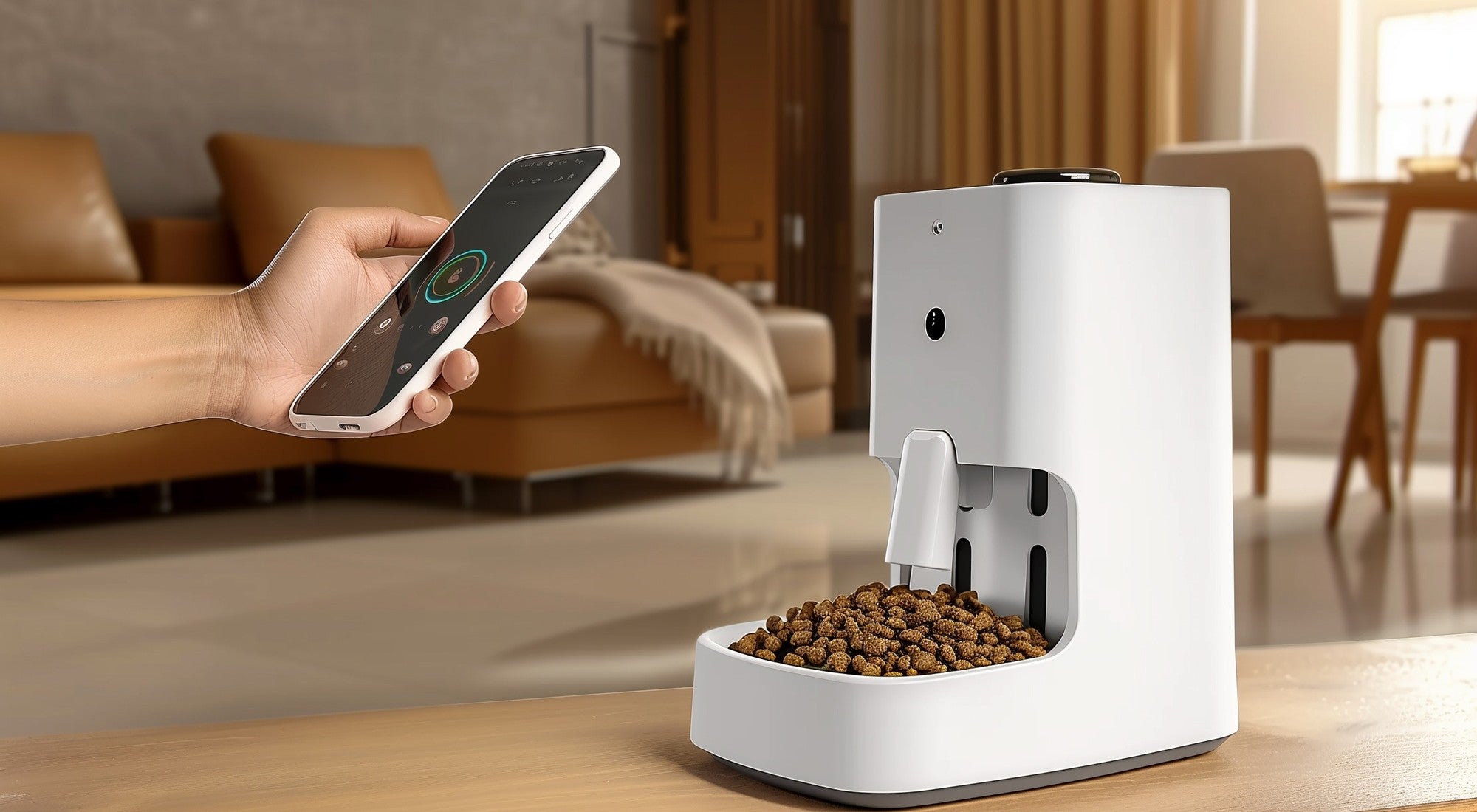 Smart Automatic Pet Feeder with Camera & Video